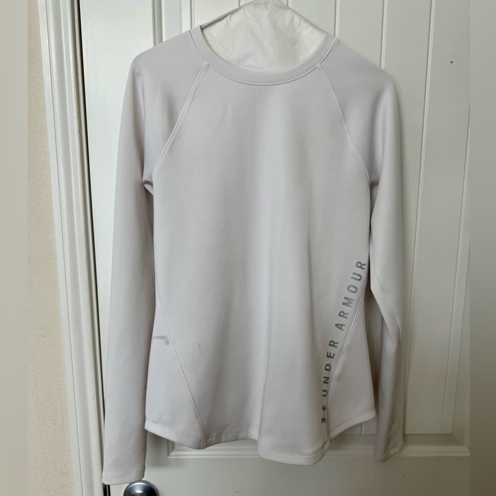 Under Armour ColdGear Fitted Top in White